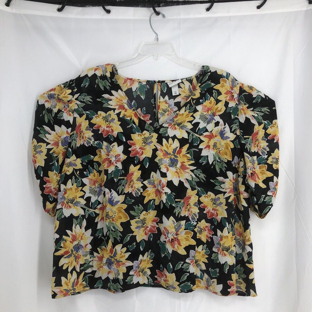 Ava And Viv Blouse Womens 4X Top Floral Short Sleeve